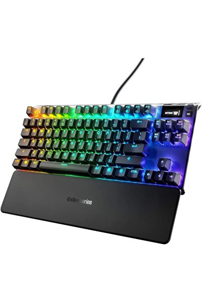 SteelSeries Apex 7 TKL - Mechanical Gaming Keyboard - OLED Display - Red Swit...