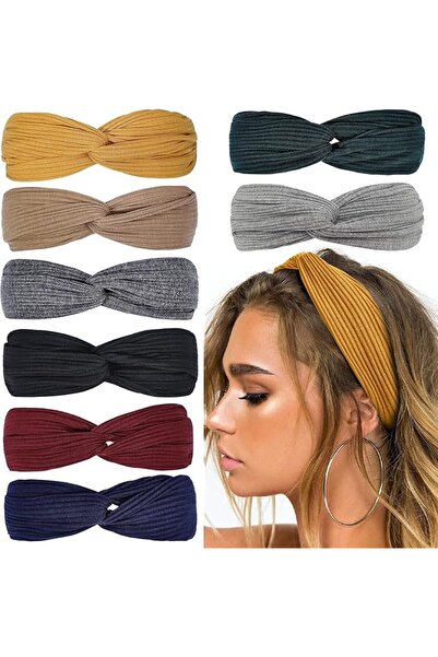GENERAL Bukela 8Pcs Headbands for Women Twist Knotted Boho Stretchy Hair Band...
