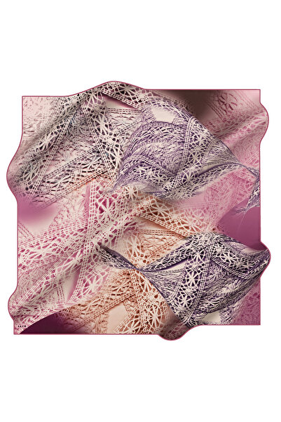 Aker Pembe 90X90 İpek Twill Eşarp