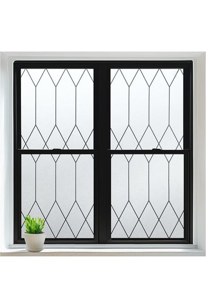 TERRIFI Window Privacy Film, for Glass Windows Frosted Decorative Moroccan La...