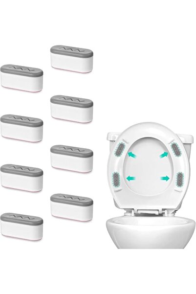 Yelajoy 8Pcs Toilet Seat Bumpers, Universal Toilet Seat Spacers for Bidet Str...