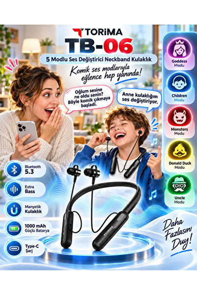 Torima 5 Ayrı Ses Değiştirme Özellikli Bluetooth 5.3 Sport And Funny – Boyun ...