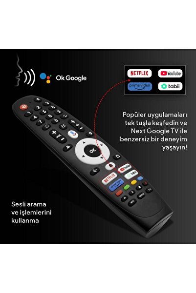 TAYFUN next İle Uyumlu Model YE-50SPCG8-QLED Smart Tv Kumanda-Ses Özellikli