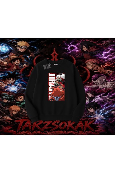 Tarzsokak Jiraiya Naruto Anime Character Oversize Unisex Crew Neck Sweatshirt...