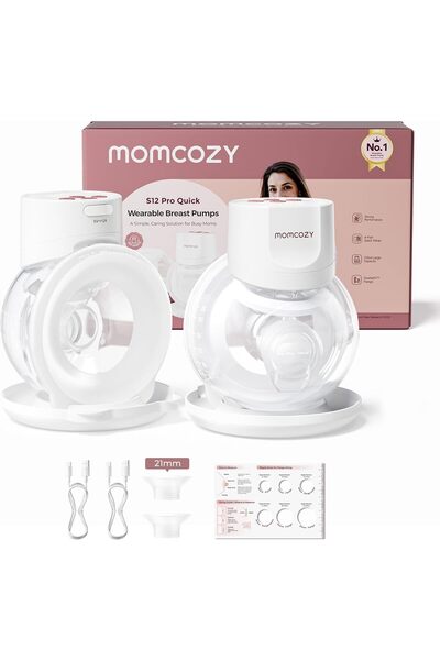 Momcozy - Wearable Breast Pump S12 Pro Quick Double - White
