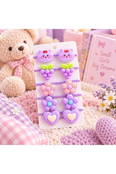 So Much Accesories Colorful Hairpin Set with Flower and Heart Figures, Childr...
