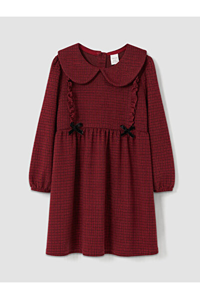 LC Waikiki Rmz Gi̇yi̇m Farkiyla Baby Roba Collar Checkered Embroidered Girl's...