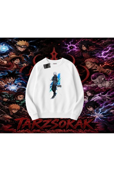 Tarzsokak Kakashi Hatake Naruto Anime Character Oversize Unisex Crew Neck Swe...