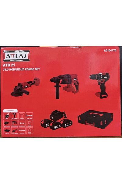 ATB21 AKÜLÜ 3'LÜ KÖMÜRSÜZ KOMBO SET