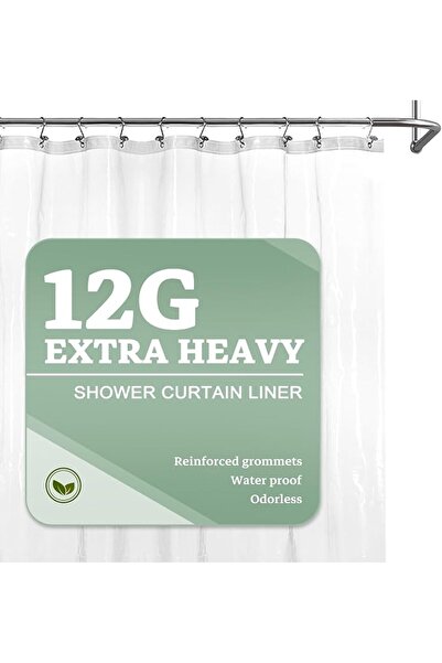 Barossa Design Shower Curtain Liner with 6 Weighted Magnets - Heavy Duty PEVA...