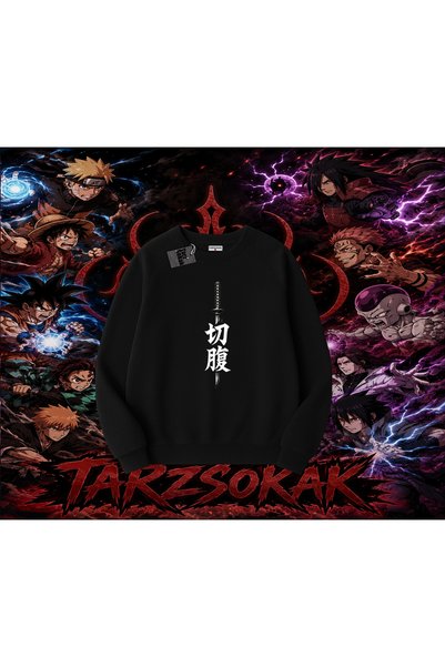 Tarzsokak Itachi Uchiha Naruto Anime Character Oversize Unisex Crew Neck Swea...