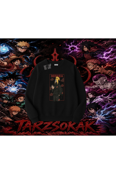 Tarzsokak Deidara Naruto Anime Character Oversize Unisex Crew Neck Sweatshirt...