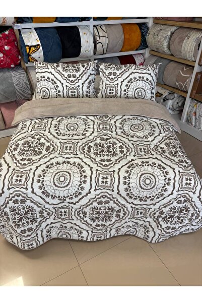 argehome Double-Sided Plush Welsoft Pufidik Polar Quilt Set (Quilt + 2 Pillow...