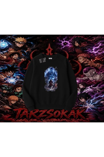 Tarzsokak Madara Uchiha Naruto Anime Character Oversize Unisex Crew Neck Swea...