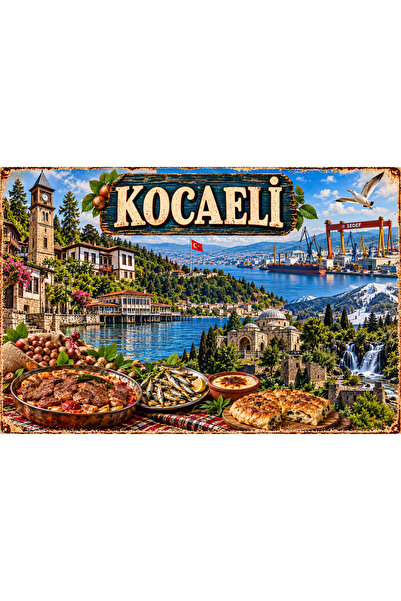 Lucena Semn de perete din metal retro tematic Kocaeli, decorativ, cu design u...