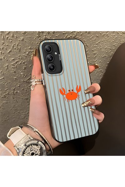 CHICASELUX Samsung Galaxy A34 Compatible Simple Line Cartoon Little Red Crab ...