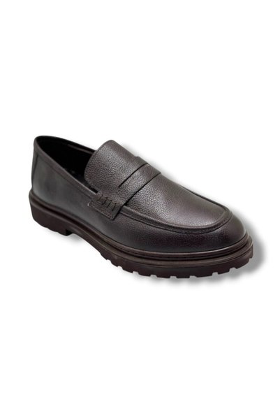 Cakgo 041-26 Genuine Leather Anatomical Rubber Sole Casual Men's Shoes