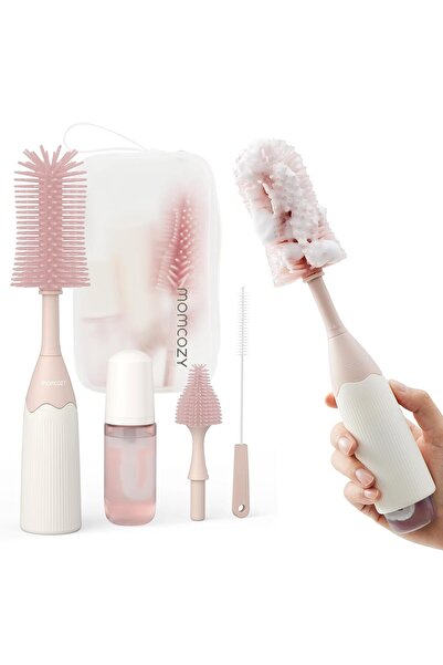 Momcozy - Push-Press Design Bottle Brush Kit - Pink