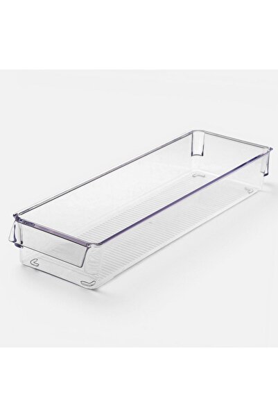 CATIANO Organizator din Plastic Transparent cu Maner pentru Frigider 36x10,5x5cm