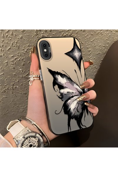 CHICASELUX متوافق مع iPhone X/XS، حافظة هوائية باللونين الوردي والأبيض على شك...