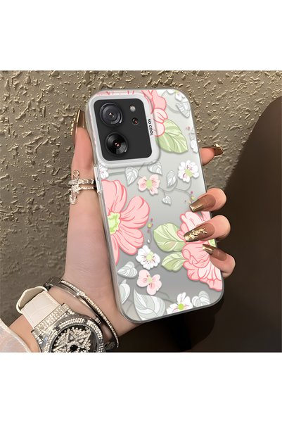 CHICASELUX Mi 13T/Mi 13t Pro Compatible Fresh Pink White Flower Ivy Full Surr...