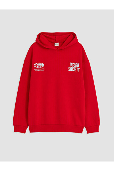 LC Waikiki Rmz Gi̇yi̇m Farkiyla Hooded Boys' Thick Sweatshirt