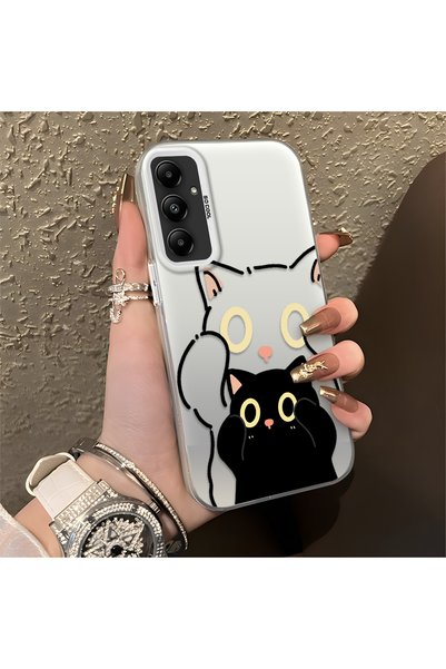 CHICASELUX Samsung Galaxy A05S Compatible Simple Striped Cute Black Cat Impac...