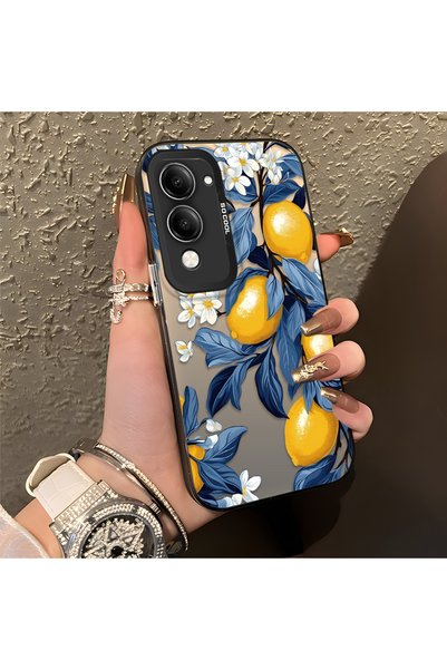 CHICASELUX واقي ممتص للصدمات متوافق مع هاتف Vivo Y29S باللون الأصفر والليموني...