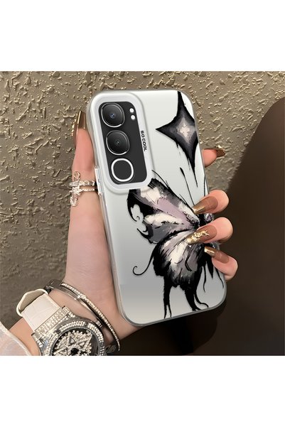 CHICASELUX Vivo Y19S 4G/Y19S Pro Compatible Air Ink Pink White Butterfly Star...