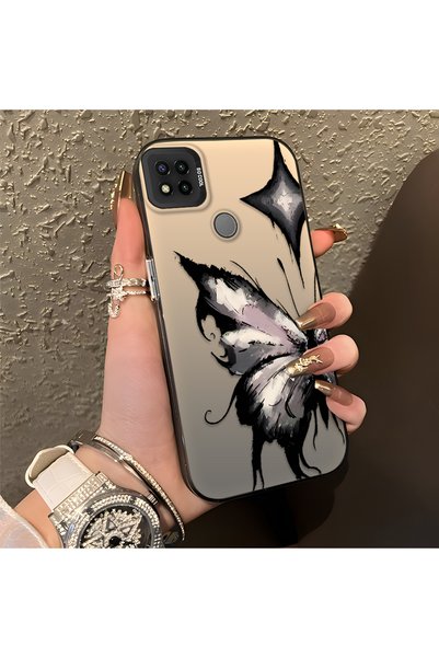 CHICASELUX حبر هوائي متوافق مع Redmi 9C/10A، باللون الوردي والأبيض، على شكل ن...