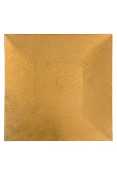 CATIANO Platou Decorativ din Plastic Patrat Auriu cu Model 30x30x2cm