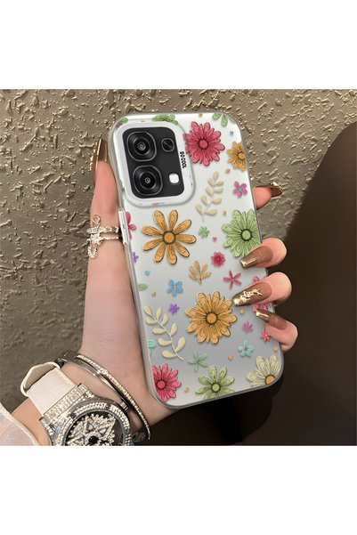 CHICASELUX Oppo F31 متوافق مع نباتات الأقحوان الملونة متعددة الألوان، طباعة ز...