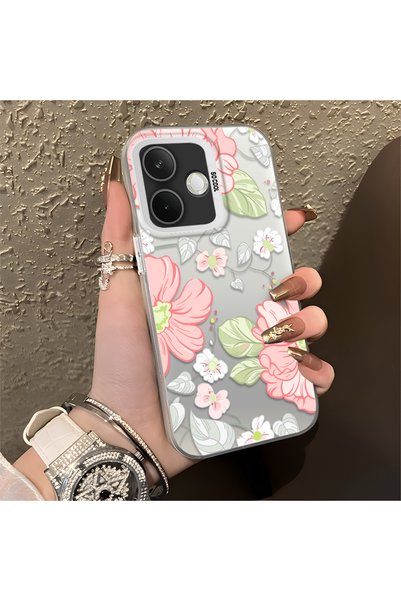 CHICASELUX Oppo A5 Pro 4G/5G Compatible Fresh Pink White Flower Ivy Full Surr...