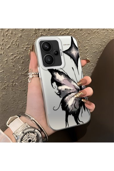CHICASELUX Redmi Note 13 Pro Plus+ 5g Compatible Cool Ink Pink White Butterfl...