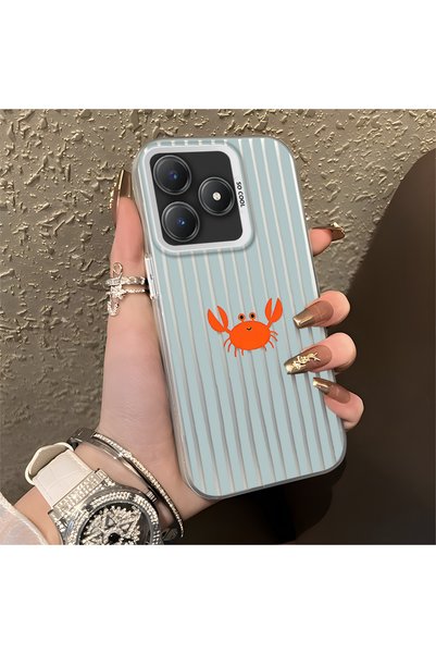 CHICASELUX Realme C63 4G/C61 Compatible Simple Line Cartoon Little Red Crab I...