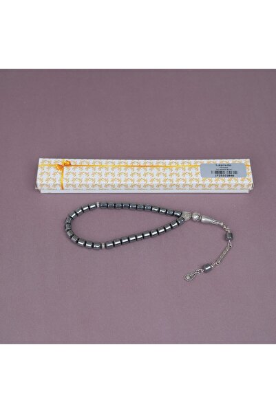 LapisDo Hematite Stone Natural Stone Barrel Cut 8X8Mm Prayer Beads