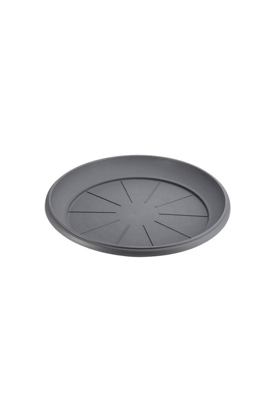 CATIANO Farfurie Ghiveci Flori din Plastic Antracit Ø17x2.5cm