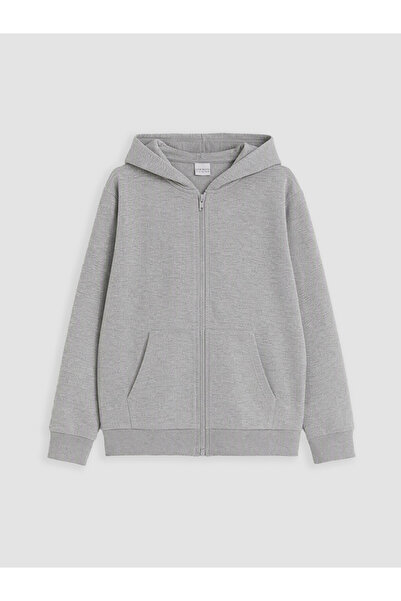 LC Waikiki Quality Parts Hooded Boy's Zipper Sweatshirt from Çelebi Store