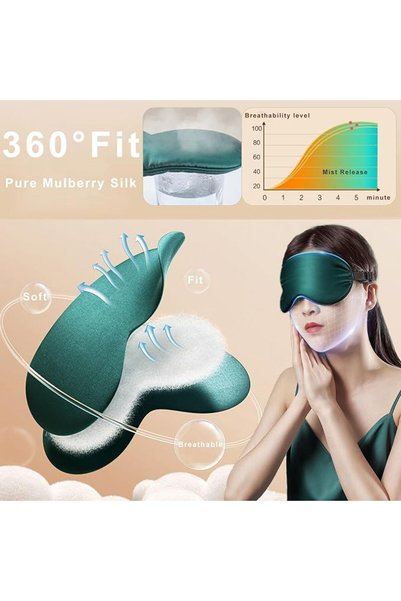 GENERAL Sleep Mask, 100% Real Natural Pure Silk Eye Mask with Adjustable Strap for Sleep, Shade Cover for