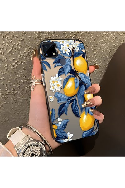 CHICASELUX واقي ممتص للصدمات متوافق مع Realme C15/C25/C25S باللون الأصفر والل...