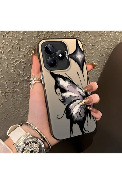 CHICASELUX Realme Note 50 Compatible Cool Ink Pink White Butterfly Star Simpl...
