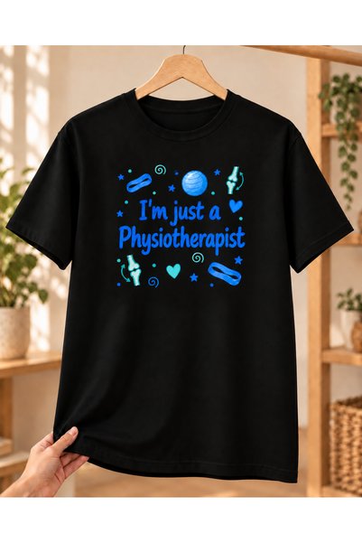 Mor Mürekkep Tricou negru imprimat pentru fizioterapeuți - Cadou pentru fizio...