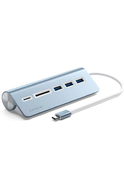 Satechi Αντάπτορας Type-C Combo Hub - Με 3 x USB-A / 1 x SD & Micro SD - Blue