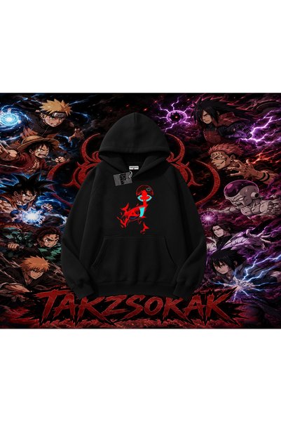 Tarzsokak Itachi Uchiha Naruto Anime Character Oversize Unisex Hooded Sweatsh...
