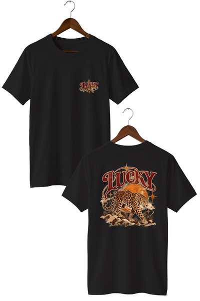 The Baski Μπλουζάκι Unisex με στάμπα Lucky Leopard – Μπλουζάκι Vintage Street...