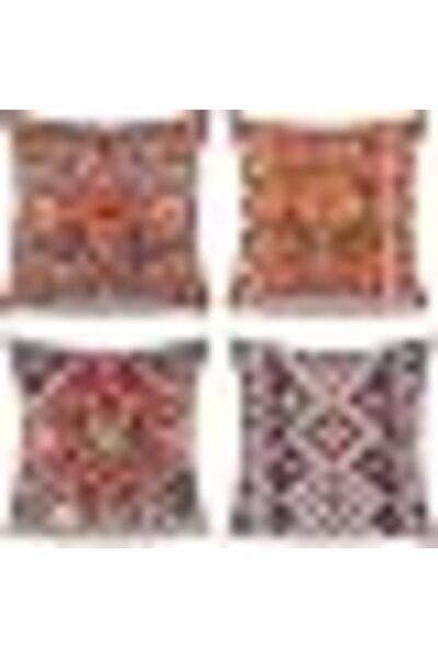 Generic Boho Square Cushion Covers 45×45cm for Sofa,Linen,Set of 4