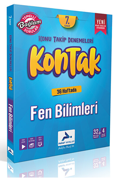paraf yayınları 7. Sınıf Maarif Model KONTAK Fen Bilimleri 36 Hafta Konu Taki...