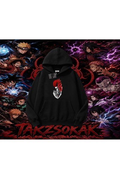 Tarzsokak Itachi Uchiha Naruto Anime Character Oversize Unisex Hooded Sweatsh...