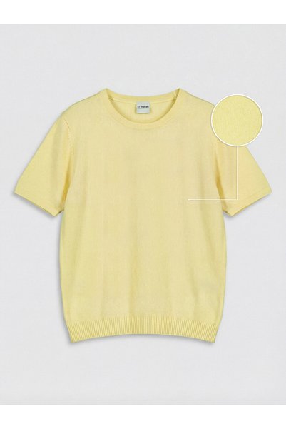 LC Waikiki Girl's Short Sleeve Knit Sweater