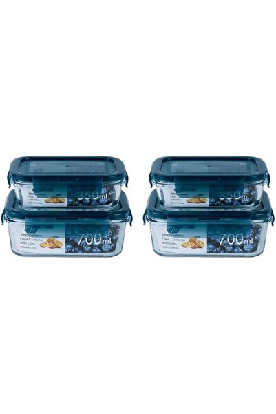 Generic Mondex 2Pcs 350 ml & 700 ml, Rectangle Borosilicate Glass Food Storag...